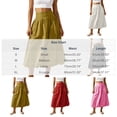 thumbnail image 3 of Women Casual Summer Skirt with Pockets, Shirred Elastic Waist, Versatile Stretchy Full Length, 3 of 6