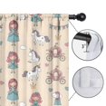 thumbnail image 4 of Blackout Kids Curtains,Beige Princess Carriage Pattern Childrens Insulated Curtains Set Of 2,Bedroom Essentials,Toddler Room Decor 52"x84", 4 of 5