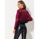 thumbnail image 4 of Chaqueta De Lentejuelas Tipo Aviador Con Cremallera En La Parte Delantera Con Purpurina Brillante Para Mujer Negro rosa L, 4 of 5