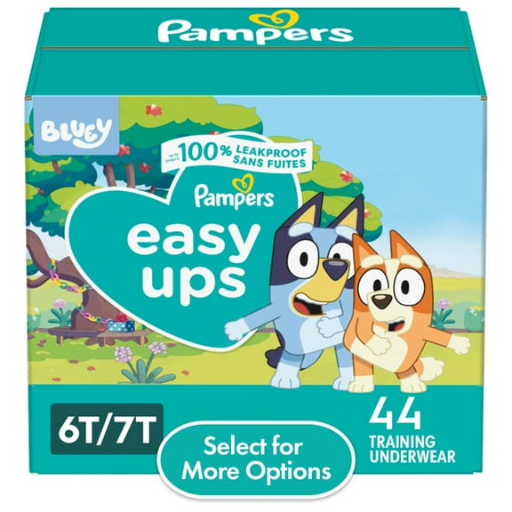 Pampers Easy Ups Boys Potty Training Pants, Bluey, Size 6T-7T, 44 Count