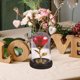 thumbnail image 4 of Adornos de San Valentín, regalos de San Valentín, rosa de papel de aluminio recubierta de vidrio, flor eterna, regalo creativo para vacaciones, luz nocturna LED luminosa, rosa decorativa., 4 of 6