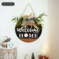 thumbnail image 4 of Dvkptbk Interchangeable Welcome Sign Wreaths with LED for Front Door - 12Inches Solid Wood Door Sign Front Porch for Christmas Decorations Hanging Outdoor Welcome Sign Wreaths on Clearance, 4 of 9