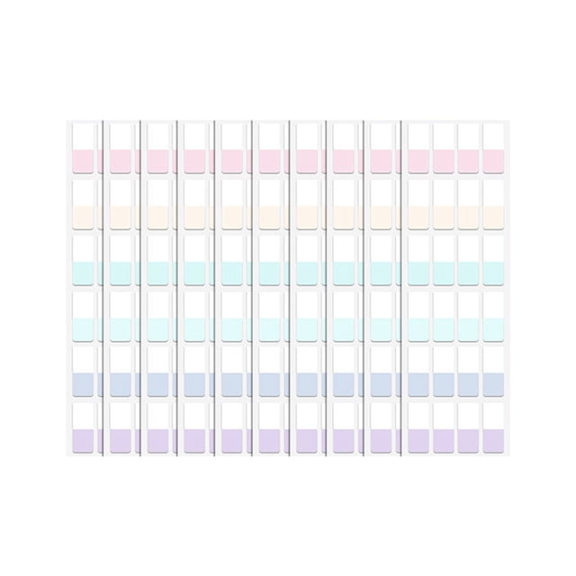 5 Pack Sticky Index Tabs, LQIDESHIP Light-colored Index Label Stickers, Transparent Marker Tabs, Writable Page Notes for Reading Notes, Books and Classify Files(Small)
