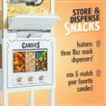 thumbnail image 2 of Nostalgia Vintage Movie Theatre, Candy Dispensing, Kettle Popcorn Cart, Ivory, 2 of 7