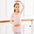 thumbnail image 6 of Gyratedream Toddler Girls Long Sleeve Sparkle Ballet Skirted Leotard Dance Dress Skirt Gymnastic Ballerina Outfit, 6 of 8
