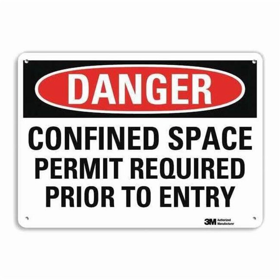 Lyle Danger Sign,4 Hole Mount,14inWx10inH, U3-1231-RA_14X10 U3-1231-RA_14X10