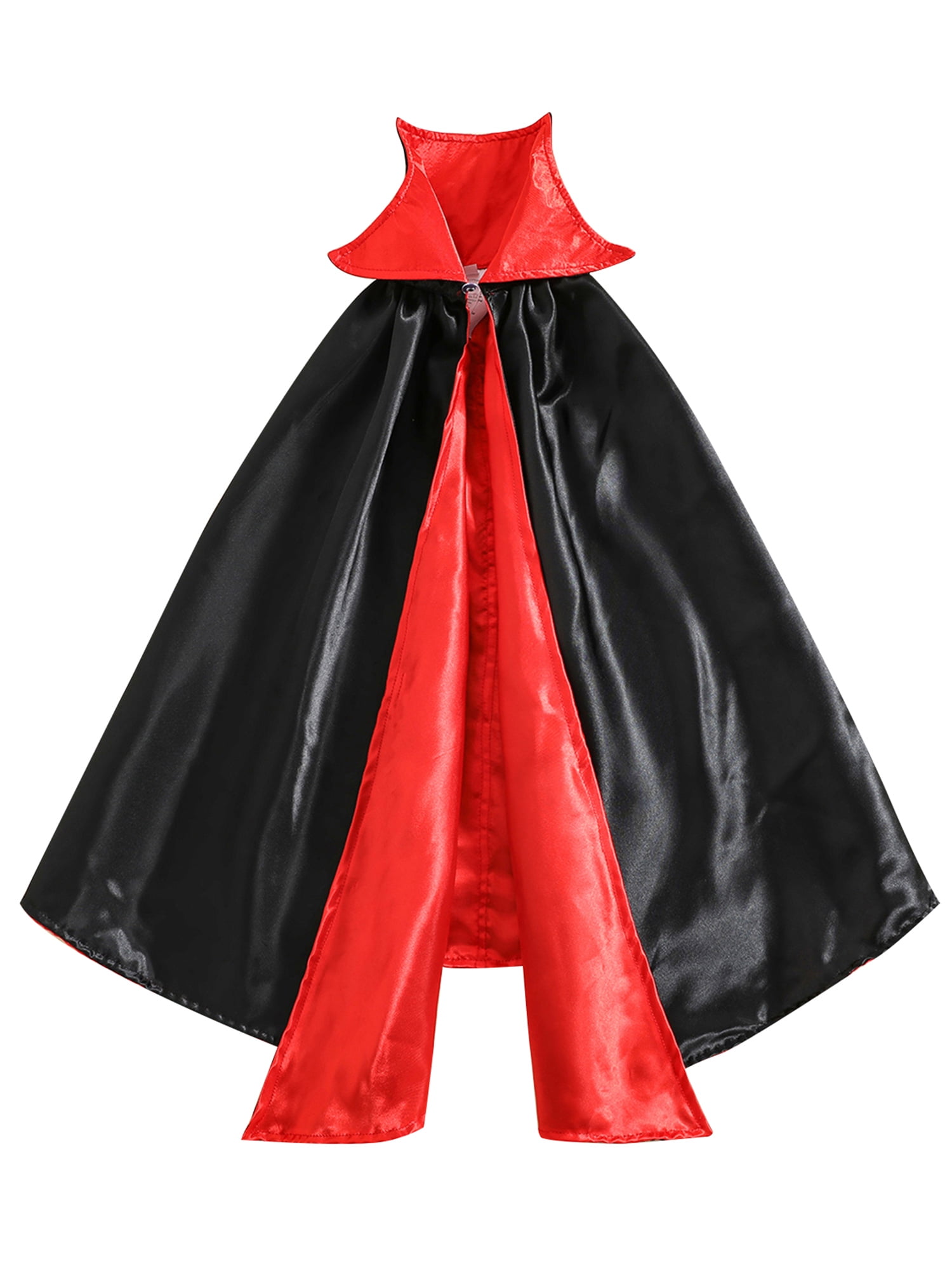 Ramede 4 Pcs Halloween Vampire Costume Cape Black Red Reversible Cloak  Stand Collar Masquerade Cape for Men Women Kids (47 Inches) - Yahoo Shopping