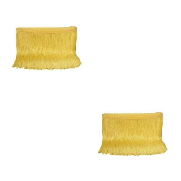 Vestido de baile latino con flecos de encaje de cinta Minnieouse poliéster amarillo Limon