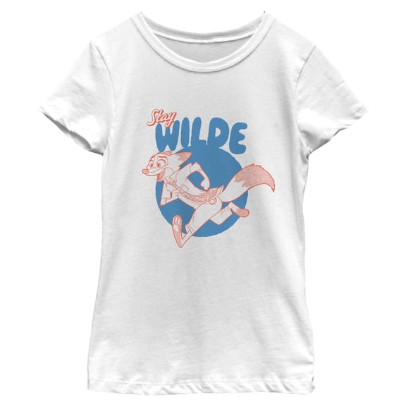 Girls Zootopia 2 Nick Stay Wilde on the Run T Shirt
