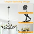 thumbnail image 3 of LovingAHome Vintage Candle Chandelier,12 Lights Spiral Farmhouse Pendant Light Fixture for Kitchen Island,Dining Room,Living Room, 3 of 8