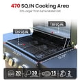 thumbnail image 3 of Brand-Man Grills Propane Gas 3 Burner Grill with Side Table for BBQ, Outdoor Cooking Grill with Wheel, 3 of 7