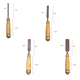 thumbnail image 2 of Juego Cincel Formon Gubia Carpintero Tallado Madera 4pzs Marron/Plata, 2 of 4