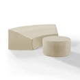 thumbnail image 2 of Patio Furniture Covers - Round Sectional & Coffee Table Set - Protective Vinyl Covers - Weather Resistant - Tan, 2 of 7