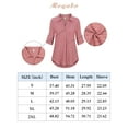 thumbnail image 6 of ADREAMLY Women's Plaid Shirts 3/4 Sleeve V Neck Work Blouses for Female, 6 of 6