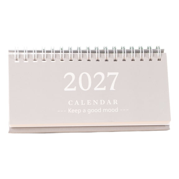 Small Desk Calendar 2027, Jan. 2027- Dec. 2027, 5.9x2.9 Compact Standing Flip Desktop Calendar