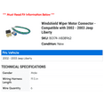 thumbnail image 2 of Windshield Wiper Motor Connector - Compatible with 2002 - 2003 Jeep Liberty, 2 of 2