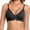 Black, variant on Women Wireless Seamless Everyday Bra, Adjustable Thin Strap Soft Support Invisible Smooth Under T-Shirt Daily Comfort Bra Black M