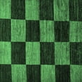 thumbnail image 1 of Ahgly Company Indoor Square Checkered Emerald Green Modern Area Rugs, 7' Square, 1 of 4
