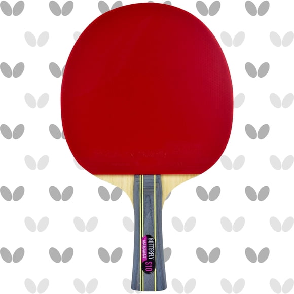 Butterfly Nakama S-10 Table Tennis Racket – ITTF Approved Ping Pong Paddle – Wakaba Table Tennis Rubber and Thick Sponge Layer Ping Pong Racket – 2 Ping Pong Balls Included