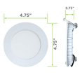 thumbnail image 5 of 5 Pack Leisure LED RV Boat Recessed Ceiling Light 480 Lumen Super Slim LED Panel Light DC 12V 4.75" 6W Full Aluminum Downlights, (Cool White), 5 of 5