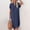 Dark Blue, variant on Patlollav Summer Dresses,Womens Casual Lapel Solid Color Short Sleeve Shirt Dress Denim Dress