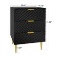 thumbnail image 6 of 3 Drawer Cabinet, Accent Storage Cabinet, Suitable for Bedroom, Living Room, Study,Black, 6 of 7