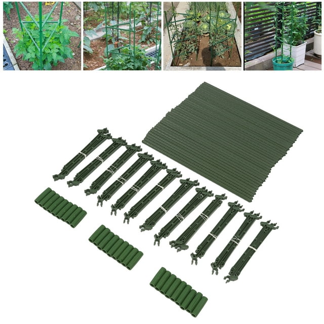 Cage à Tomates, Conception Réglable Poteau de Support Triangulaire pour Plante de Tomate Tour à Plantes en Acier Robuste Piquets Tour pour Plante Conception à Grand Espace Treillis à Tomates Support de Plante de Jardin pour la Maison