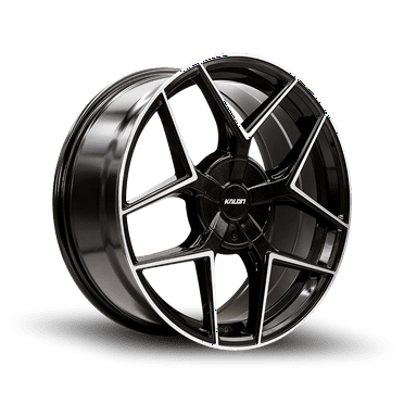 Kalon Falcon 201 20x8.5  38 Gloss Black Machined Face Wheel 5x112 5x120 (QTY 1)