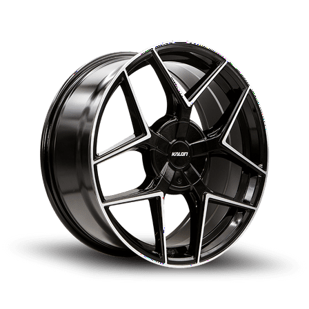 Kalon Falcon 201 20x8.5  38 Gloss Black Machined Face Wheel 5x112 5x120 (QTY 1)