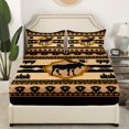 thumbnail image 3 of Erosebridal Damask Aztec Sheet Set Queen, Jungle Elk Deer Bedding Sets Queen Size, Triangle Geometric Decor 4pcs, 3 of 7