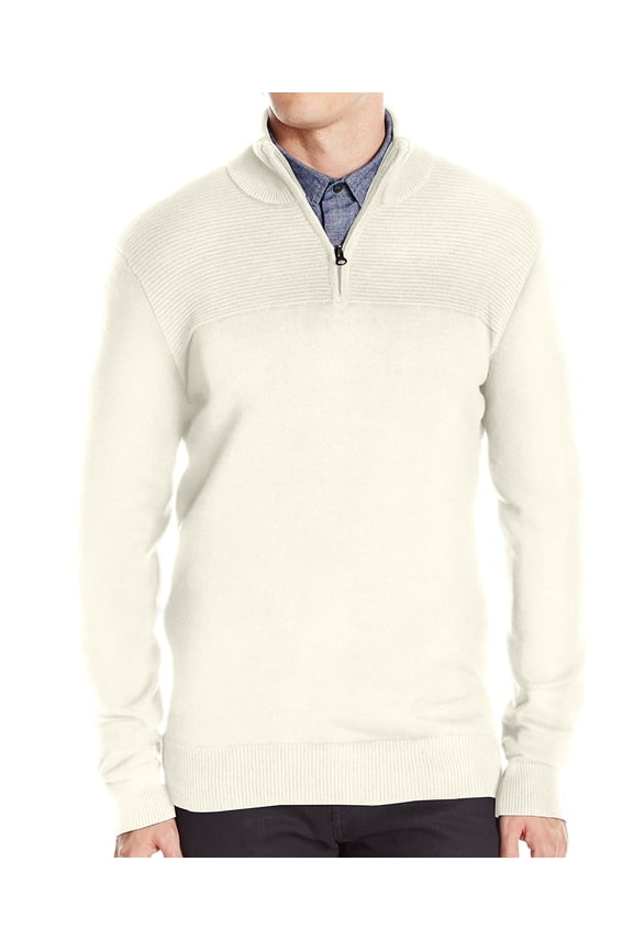 Reaction NEW White Ivory Mens Size 2XL 1/2 Zip Sweater