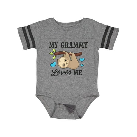 

Inktastic My Grammy Loves Me with Sloth and Hearts Gift Baby Boy or Baby Girl Bodysuit