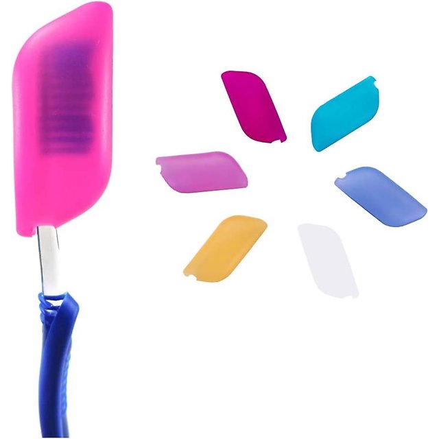 Paquete de 6 fundas de silicona para cepillos de dientes, ideales para el hogar y el exterior,11 Feliz Sencillez