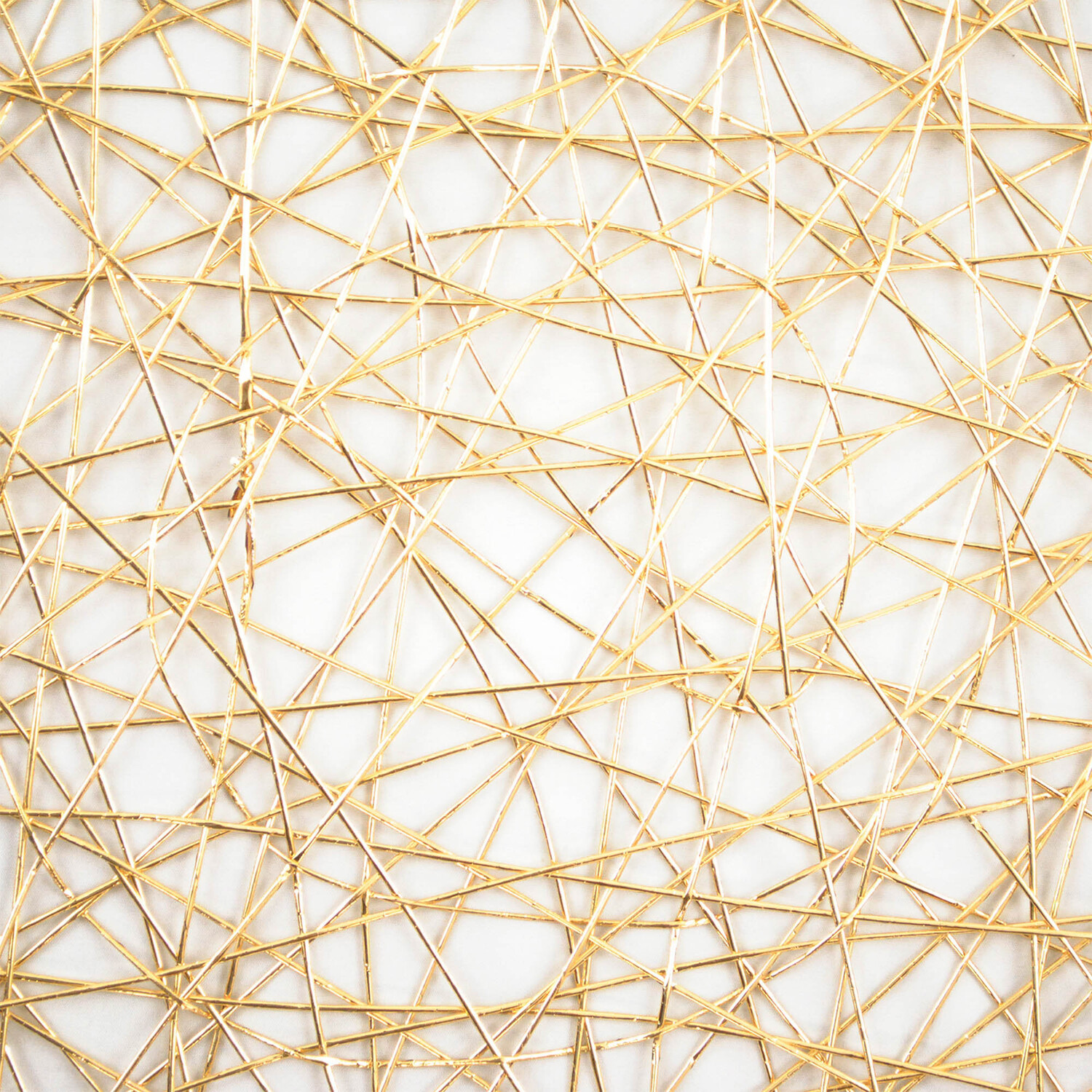 Gold Woven Paper Round Placemat (Set of 6)