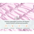 thumbnail image 3 of SGI Super King Plus Multi Ruffle Comforter Set Microfiber Pink 3 Piece, 3 of 5
