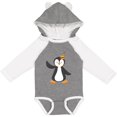thumbnail image 3 of Inktastic Cute Penguin, Penguin With Party Hat Boys or Girls Long Sleeve Baby Bodysuit, 3 of 5