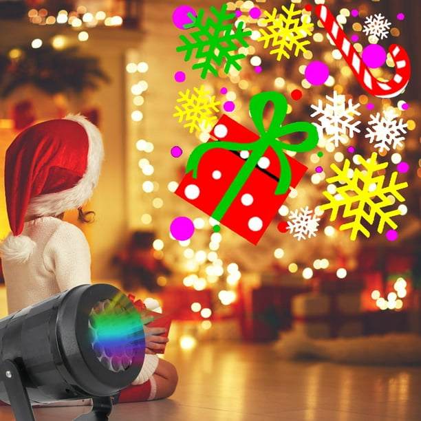 Projecteur de Lumière de Noël, Projecteur de Fête, Projecteur de Lumière de  Noël avec 16 Motifs, Lampe de Projection LED pour Fête de Noël, Lumières de  Projecteur, Décoration de Fête 