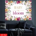 thumbnail image 2 of Baby in Bloom Backdrop A Little Wildflower is On The Way Background for Girls Pink Golden Roses Green Leaves Floral Baby Shower Party Decorations Banner Supplies Photo Booth Props, 2 of 4