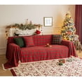 thumbnail image 7 of Rosnek Christmas Couch Cover, Plaid Sectional Sofa Covers Farmhouse Furniture Protector for Dogs, Sofa Throw Blanket Slipcover with Tassels Washable, Christmas Sofa Decorations Gifts, 7 of 7