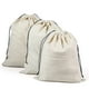 thumbnail image 4 of Bolsa de almacenamiento con cordón de franela de algodón puro con detalles de cuero, organizador de ropa de viaje de gran capacidad para ropa interior y accesorios, suave y duradera para uso, 4 of 6