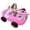 Pink, variant on QLUEWX Pink Car Toddler Pool Float, 33.4" Inflatable Float Pool Toys with Water Squirt Blaster, Summer Outdoor Baby Swimming Infant Pool Float Beach Toys, Party Favors Water Play for Kids 4-12