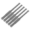 thumbnail image 4 of 5 brocas para martillo rotatorio con punta de carburo cementado, espiral de 2 flautas, broca de impacto para ladrillo y piedra, 110 mm, 6 mm/0,24 pulgadas de diámetro abierto., 4 of 14