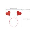 thumbnail image 2 of OULII 2Pcs Red Heart Headbands Valentines Day Accessories For Women Romantic Design, 2 of 8