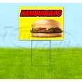 thumbnail image 1 of Hamburgers Yellow Background (18" x 24") Yard Sign, Includes Metal Step Stake, 1 of 6