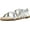 Silver Metallic, variant on Girls Carmia Corded Designer Strappy Sandals
