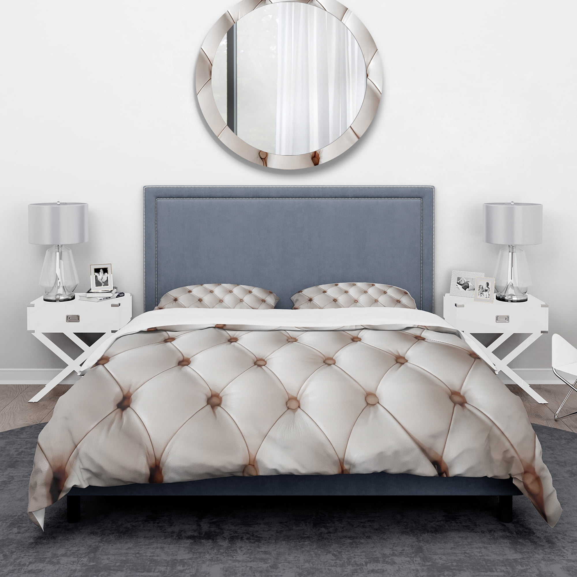 Designart 'Diamond Shaped Leather Couch' Modern & Contemporary Duvet Cover Set