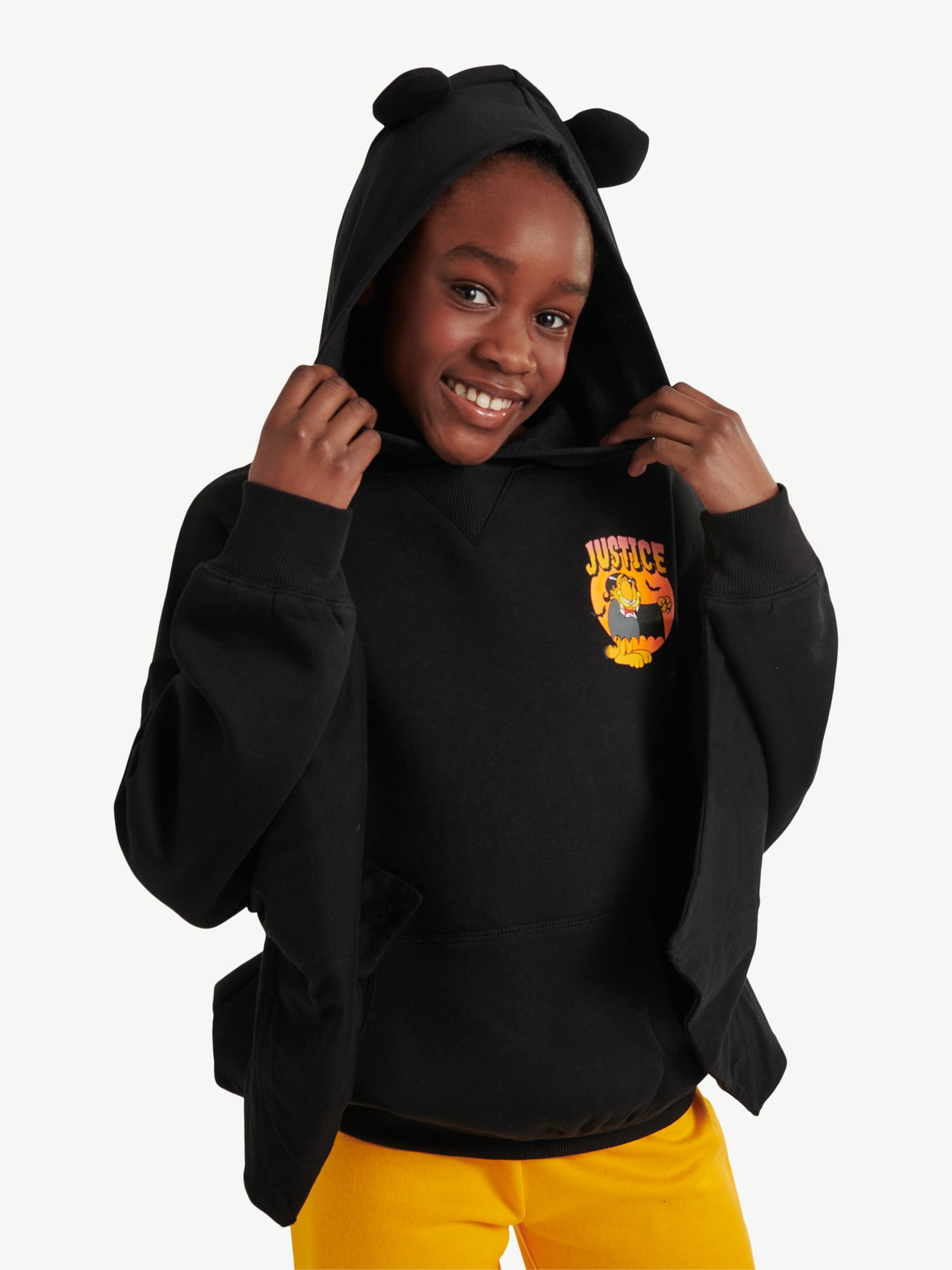 Justice x Garfield Girls Bat Hoodie, Sizes XS - XLP