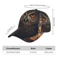thumbnail image 2 of Balery Classical Style Brown Owl Gorra de béisbol de tamaño ajustable para correr, entrenar y actividades al aire libre. Gorra de papá para todas las estaciones., 2 of 6