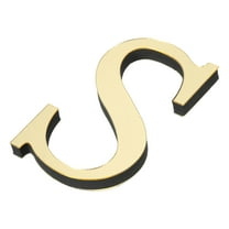 Uxcell 3D Acrylic Alphabet Mirror Wall Stickers Letter S Self Adhesive Letter Sign for Home Decoration Light Gold