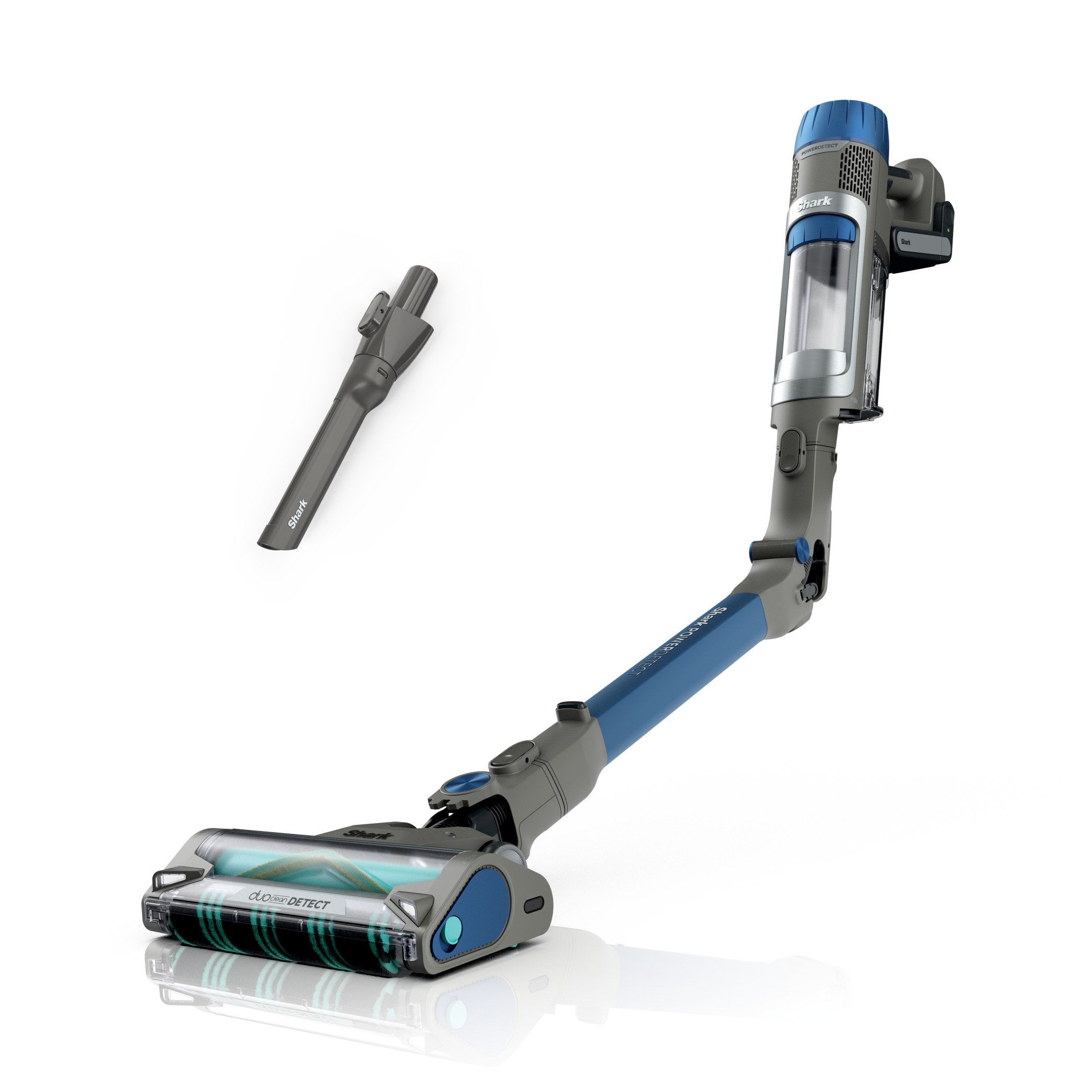 Shark PowerDetect Cordless Stick Vacuum, Carpet and Hardfloors, DuoClean Detect Technology, Reverse Cleaning, MultiFLEX Wand, 70-Min Run Time, IP1250 Grey